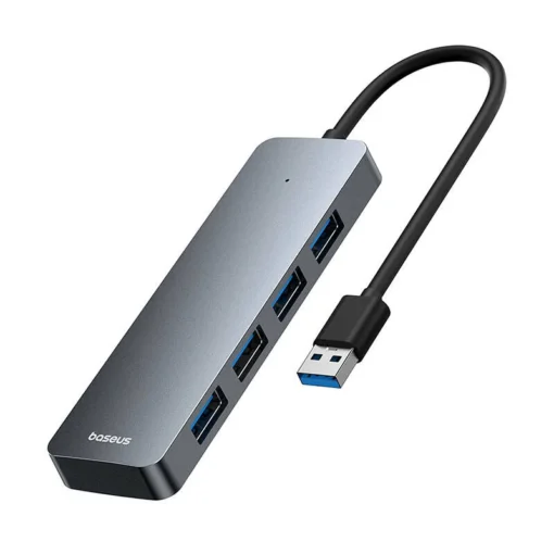 USB хъб Baseus 4 в 1 UltraJoy Lite USB-А към USB 3.0, 15 см B0005280B811-00 - сив - Image 3