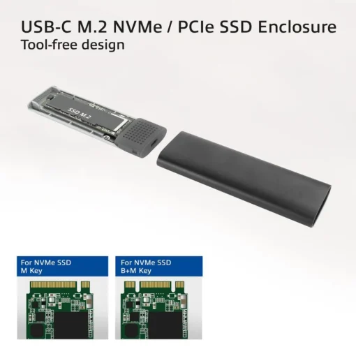 Чекмедже за диск ACT  AC1615, USB-C M.2 NVMe / PCIe SSD - Image 4