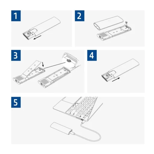 Чекмедже за диск ACT  AC1615, USB-C M.2 NVMe / PCIe SSD - Image 5