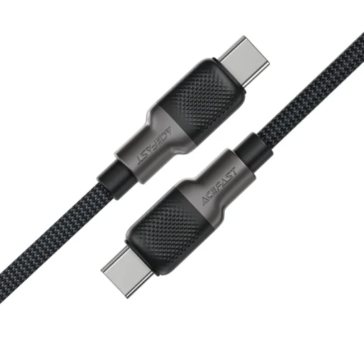 Acefast Кабел USB-C to USB-C Cable 60W Silicone braid 1.2m - C10-03 - Black - Image 3