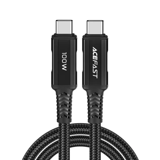 Acefast Кабел USB-C to USB-C Cable 100W 2m Aluminum alloy - C4-03 - Black