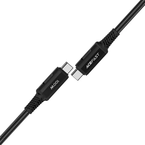 Acefast Кабел USB-C to USB-C Cable 100W 2m Aluminum alloy - C4-03 - Black - Image 2