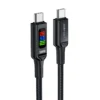 Acefast Кабел USB-C to USB-C Cable 100W 1.2m with LED display - C7-03 - Black