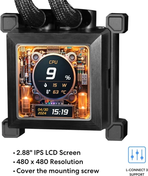 Охладител за процесор Lian Li HydroShift LCD 360 TL -  Black - Image 3