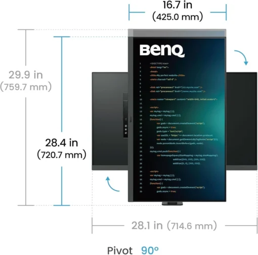 Монитор за програмиране BenQ RD320UA, 31.5", Ergo Stand - Image 5