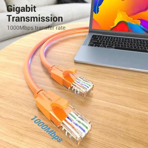 Vention Кабел LAN UTP Cat.6 Patch Cable - 2M Orange - IBEOH - Image 2