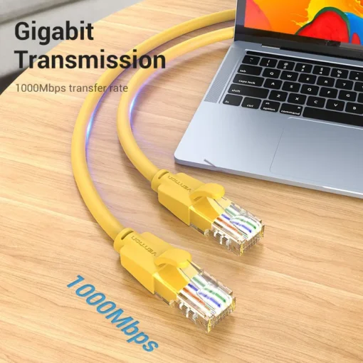 Vention Кабел LAN UTP Cat.6 Patch Cable - 2M Yellow - IBEYH - Image 2