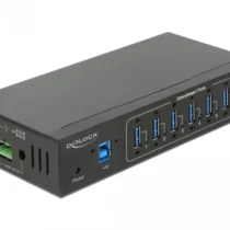 Външен индустриален хъб Delock 7 x USB 3.0 Type-A с 15 kV ESD защита