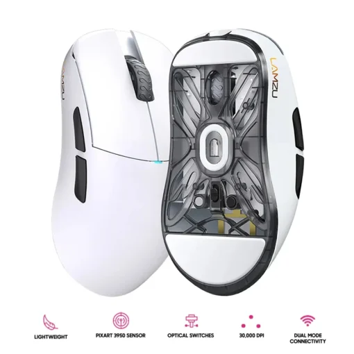 Lamzu професионална геймърска мишка ATLANTIS MINI [Champion Edition] 1K (8K compatible) - Wireless Gaming Mouse - Panda White - Image 3