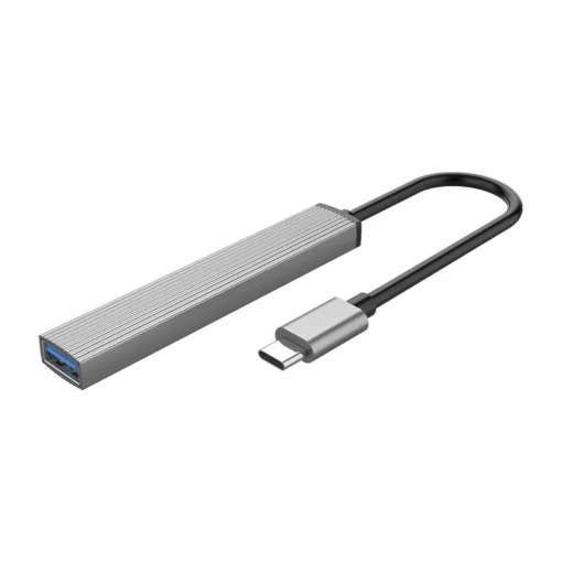 Orico хъб USB3.0/2.0 HUB 3 port + card reader TYPE C, Aluminum - AH-12F-GY - Image 3