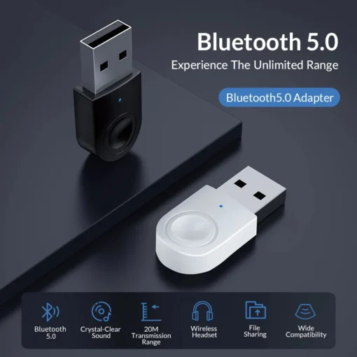 Orico блутут адаптер Bluetooth 5.0 USB adapter, black - BTA-608-BK - Image 6