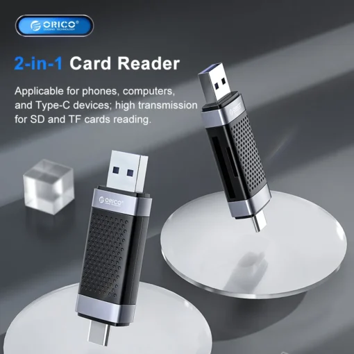 Orico четец за карти Card Reader USB Type C/A Black - CD2D-AC2-BK - Image 3