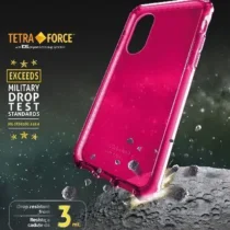 Усилен калъф Tetra за iPhone X/XS Розов