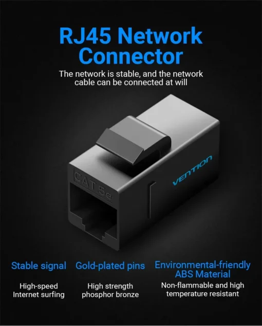 Vention Съединител LAN 8P8C Coupler - VDD-B07-B - Image 4