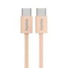 HAMA Кабел за зареждане "Fabric" USB-C - USB-C 1 m Nylon оранжев