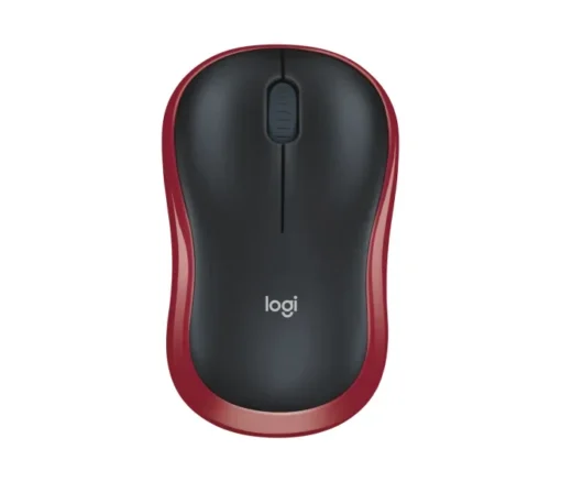 Безжична мишка Logitech M185 черно-червена 910-002240