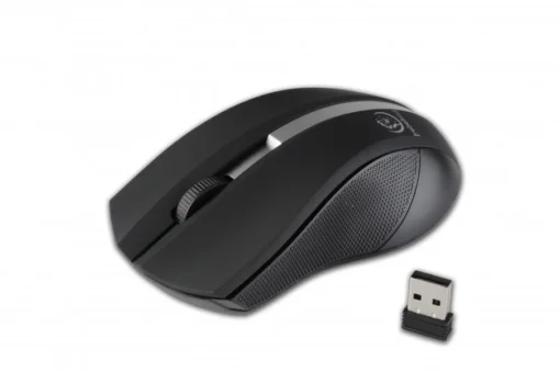 Rebeltec Wireless optical mouse GALAXY black/silver rubber surface