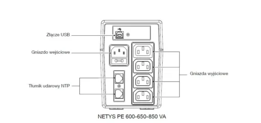 Socomec UPS NETYS PE 850V/230V480W/AVR/4XIEC 320, LED, USB - Image 2