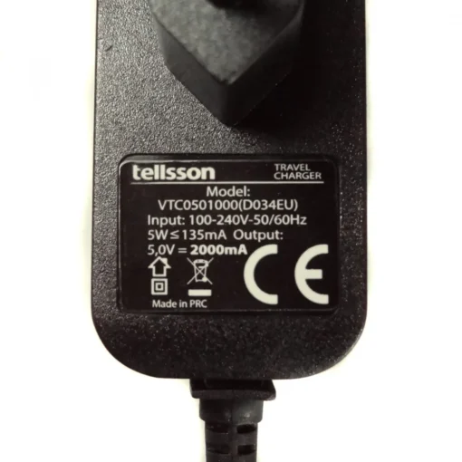 Tellsson Travel Charger Cable MicroUSB 2A - Image 2