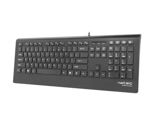 Natec Keyboard BARRACUDA Slim Black USB - Image 2