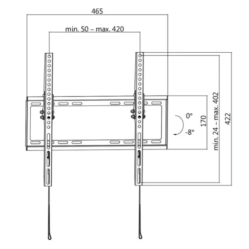 LogiLink TV wall mount,tilt, 32-55, max.35kg - Image 2