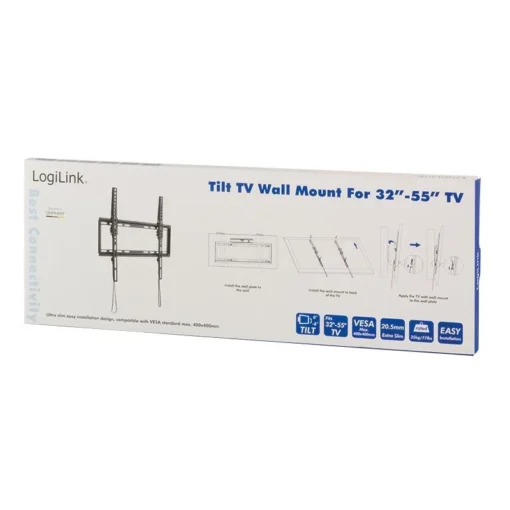 LogiLink TV wall mount,tilt, 32-55, max.35kg - Image 4