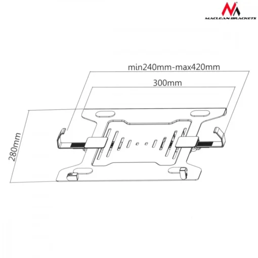 Maclean Лаптоп holder MC-764 - extension for spring brackets - Image 5