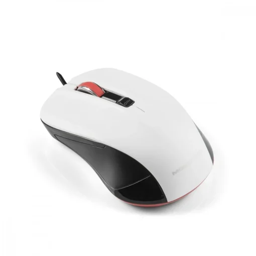 MODECOM M9.1 BLACK AND WHITE CABLE OPTICAL MOUSE - Image 2