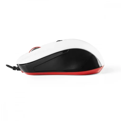 MODECOM M9.1 BLACK AND WHITE CABLE OPTICAL MOUSE - Image 4