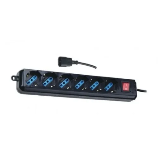 Techly UPS power strip with 6 sockets, 1,5m black - Image 2