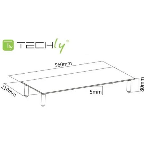 Techly Universal glass stand for LED/LCD monitor 32inch - Image 4