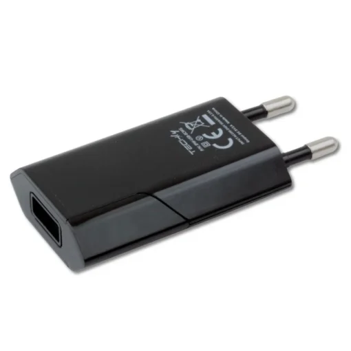 Techly Slim USB charger 230V - 5V/1A black - Image 2