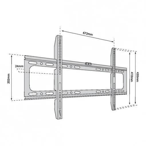 TB TV wall mount TB-750 up to 80 inches 60kg max VESA 600x400 - Image 2