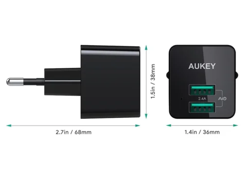 AUKEY PA-U32 Black Mini fast charger 4.8A 12W - Image 3