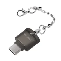 LogiLink USB-C to microSD card readeras a keychain