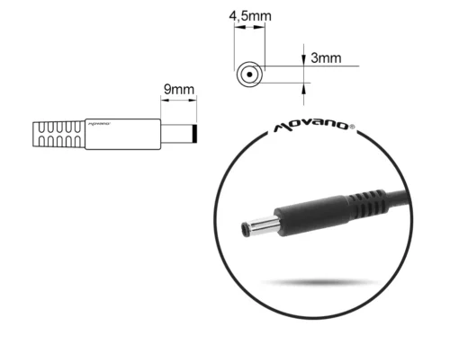 Mitsu захранващ блок 19.5v 3.34a (4.5x3.0 pin) - Dell - Image 3