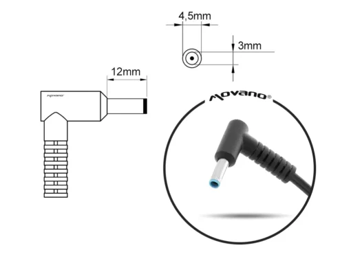 Mitsu захранващ блок 19.5v 2.31a (4.5x3.0 pin) - HP - Image 3