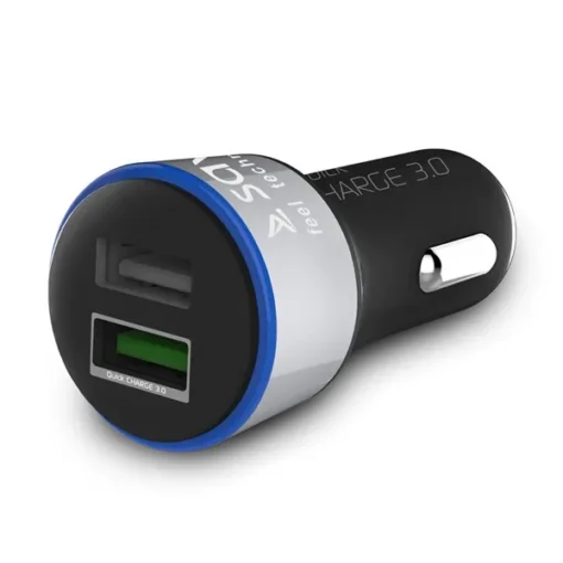 Elmak Car Quick Charge зарядно Savio SA-06/B, 2xUSB 5.4A