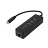 LogiLink Adapter gigabit USB 3.0 type-C to 1x RJ45 and 3xUSB 3.0 type A