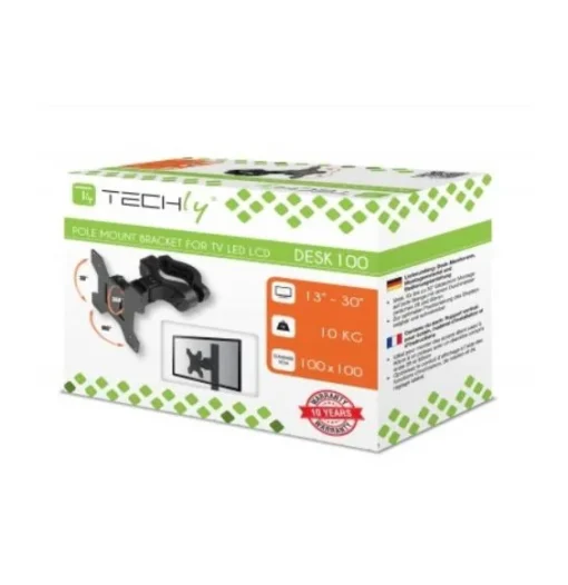 Techly Pole/Pipe LED/LCD monit 13-30inch 10kg VESA - Image 2