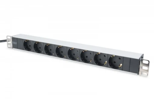 Digitus Power strip PDU 19 , 1U, 8 sockets, power: 16A, 4000W, aluminum, 2m