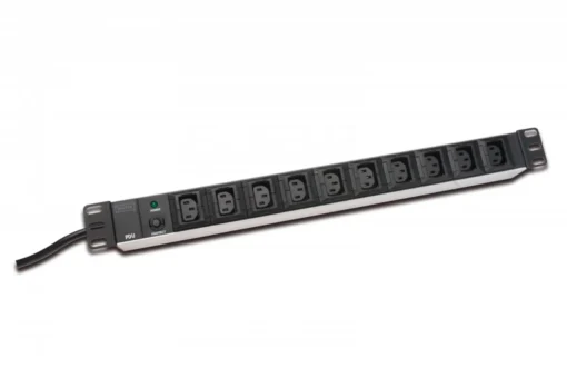 Digitus Power strip PDU 19-inch aluminium 1U, 10 sockets IEC C13, 10A, 2500W, 2m