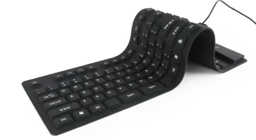 Gembird Silicone keyboard USB+PS/2 black - Image 2