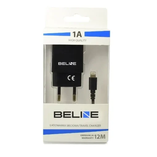 Beline Travel charger 1x USB + lightning 1A black - Image 2