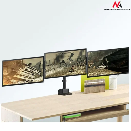 Maclean Triple Stand For 3 Monitor Screens MC-811 - Image 2