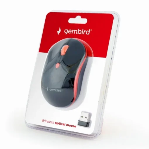 Gembird Wireless optical mouse black-red - Image 3