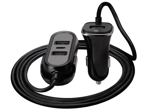 Tracer Car charger 12-24V Multicharge 3xUSB 7,2A + PD 18W - Image 2