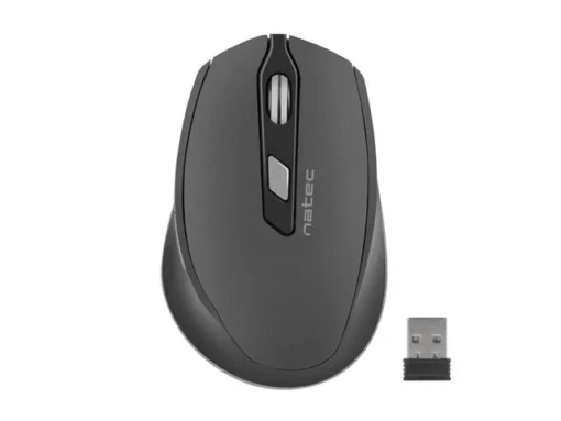 Natec Mouse wireless Siskin 2400DPI black-gray with a quiet click