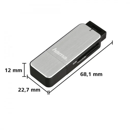 Hama Card reader SD/microSD USB 3.0 silver - Image 2