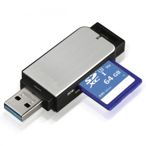 Hama Card reader SD/microSD USB 3.0 silver - Image 3